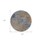 Homeroots 8' Navy Blue And Brown Round Abstract Washable Indoor Outdoor Area Rug 603595 - alternate 8