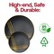 Smarty Had A Party 7.5" Black with Gold Brushstroke Round Disposable Plastic Appetizer/Salad Plates (120 Plates), 120PK 917BG-CASE - alternate 8