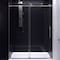 Anzzi Madam Series 76 in. x 50-54 in. Frameless Sliding Shower Door in Brushed Nickel, 3/8 Clear Glass SD-AZ13-03BN - alternate 1