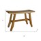 Homeroots 28" Natural Teak Rectangular Shower Bench 376741 - alternate 5