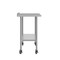 Flash Furniture Reese Work Table, Stainless Steel Top Shelf, 1.5in. Backsplash, Undershelf, 4 Casters, 2 Locking NH-WT-2460BSP-CAS-GG - alternate 5
