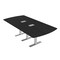 Skutchi Designs 8ft Conference Table With Power Unit | Person Modular Arc Rectangle Meeting Table | Harmony Series HAR-AREC-48X96-T-U999ST19-ESIL - alternate 1