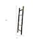 Homeroots 60" Gray Rustic Five Step Wood Ladder Shelf 380325 - alternate 4