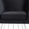 Homeroots 29" Black And Silver Velvet Barrel Chair 533849 - alternate 7