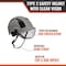 Malta Dynamics SafetyHelmet w/Clear Visor, Acrylonitrile Butadiene Styrene (ABS), Ratchet, Grey HTG2001 - alternate 7