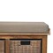 Homeroots 32in Beige and Brown Boucle and Solid Wood Upholstered Storage Bench With Baskets 723428 - alternate 7