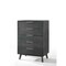 Homeroots 30" Grey Wash Solid Wood Five Drawer Chest 473065 - alternate 1