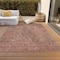 Homeroots 5' X 8' Salmon Charcoal And Beige Geometric Washable Indoor Outdoor Area Rug 577590 - alternate 8