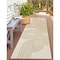 World Rug Gallery Modern Abstract Lines Weather Resistant Reversible Indoor/Outdoor Rug 2 ft x 7 ft Natural WR110NATURAL2X7 - alternate 1