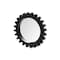 Homeroots 26" Black Cog Round Metal Frame Wall Mirror 376395 - alternate 4