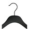 Nahanco 17in Low Gloss Black Wooden SlimLine Shirt/Dress Hanger w/ Black Hook, 50PK SL7021750BH - alternate 5