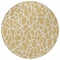 Homeroots 8' Gold And Ivory Round Geometric Washable Indoor Outdoor Area Rug 599282 - alternate 6