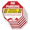 Signmission No Parking Private Driveway Unautho, 4 inch X 4 inch, Vinyl Decal, 5PK OC-D-5PACK-4-86 - alternate 1