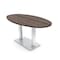 Skutchi Designs Boval Conference Table With Power Unit, 36 in W, 72 in L, Brown HAR-BOVL-36X72-DOU-H3041-NA - alternate 1