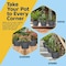 Lifemaster 10-Inch Whiskey Barrel Planters, Durable Plastic Pots with Drainage and Saucer, 2PK LMPBP2GRY2 - alternate 4