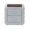 Baxton Studio Cadmus Modern Light Grey Channel-Tufted Fabric 2-Drawer Nightstand 254-13994-ZORO - alternate 9