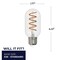 Bulbrite 4 Watt Dimmable Antique Nostalgic Curved Filament T14 Medium E26 LED Bulb, 2 PK 861402 - alternate 2