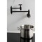 Kingston Brass Wall Mount Pot Filler Faucet with Knurled Handle, Oil Rubbed Bronze KS3105RKZ - alternate 6