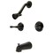 Kingston Brass Double-Handle Tub and Shower Faucet, Matte Black KB2240YL - alternate 1