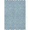 Homeroots 3' X 5' Teal Blue And Ivory Chevron Washable Indoor Outdoor Area Rug 595355 - alternate 6