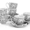 Gibson Home 13 Piece Espresso Mug and Saucer Set with Stand in White and Black 65631.13RM - alternate 7