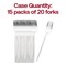 Smarty Had A Party Shiny Silver Moderno Disposable Plastic Dinner Forks (300 Forks), 300PK 9330-SFK-CASE - alternate 8