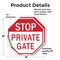 Signmission Stop Private Gate, 4 inch X 4 inch, Vinyl Decal, 2PK OC-D-2PACK-4-131 - alternate 3