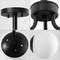 Jonathan Y Olivier 23.5" 3-Light Bohemian Farmhouse Iron/Frosted Glass LED Semi Flush Mount, Black JYL7600B - alternate 9