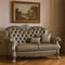Homeroots 71in Bone Faux Leather Loveseat and Toss Pillows 515710 - alternate 4