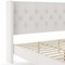 Martha Stewart Carmy King Upholstered Platform Bed, Tufted Wingback Headboard and Cushioned Siderails TW-B2503T-K-WH-MS - alternate 8