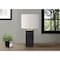 Monarch Specialties Lighting, 24 in.H, Table Lamp, Black Concrete, Ivory / Cream Shade, Modern I 9710 - alternate 1