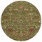 Homeroots 8' Fern Green Brown And Red Round Floral Washable Indoor Outdoor Area Rug 603415 - alternate 8