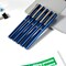 Deli UPAL Gel Pen 1.0mm, Blue Ink, Capped, Metal Clip, 12PK EG61-BL - alternate 3