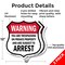 Signmission No Trespassing Shield Sign Warning You A, 12 inch X 12 inch, Aluminum Metal Sign, 2PK SHI-A-2PACK-12-423 - alternate 5