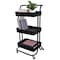 Organize It All 3 Tier Rolling Basket Cart in Black 15260-BLACK - alternate 4
