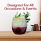 Smarty Had A Party 12 oz. Clear with Gold Elegant Stemless Plastic Wine Glasses (64 Glasses), 64PK 3712-CL-G-CASE - alternate 8