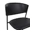 Manhattan Comfort Drift Metal Vegan Leather Side Chair in Black - Set of 4 DC1532-2 - alternate 8
