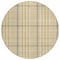 Homeroots 8' Gold Gray And Beige Round Plaid Washable Indoor Outdoor Area Rug 601478 - alternate 7