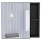 Homeroots 20" Black Wood Floating Single Door Bathroom Vanity And Medicine Cabinet With Mirror 479988 - alternate 3