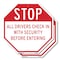 Signmission Stop All Drivers Check in With Secu, 18 inch X 18 inch, Plastic Sign, 2PK OC-P-2PACK-18-216 - alternate 1