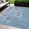 Homeroots 5' X 8' Denim Blue And Ivory Abstract Washable Indoor Outdoor Area Rug 596855 - alternate 1
