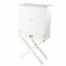 Homeroots 30in White Corner Display Stand With One Shelf And One Drawer 401687 - alternate 5
