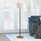 Homeroots 62" Black And White Floor Lamp With White Fabric Drum Shade 523362 - alternate 6