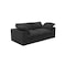 Homeroots 80in Black Linen Blend Modular Loveseat 714582 - alternate 7
