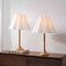 Jonathan Y Abel 25.5" Modern Coastal Pleated Shade Faux Wood Column LED Table Lamp, Brown Wood Finish, 2PK JYL5401A-SET2 - alternate 9