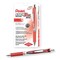 Pentel EnerGel RTX Retractable Liquid Gel Pen, (0.7mm) Metal Tip, Medium Line, Red Ink, 1 Dozen, 12PK BL77-B - alternate 1