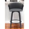 Homeroots 26" Gray and Black Faux Leather Counter Height Swivel Bar Chair 534419 - alternate 1