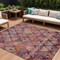 Homeroots 8' X 10' Rust Gold And Blush Aztec Washable Indoor Outdoor Area Rug 615791 - alternate 1