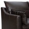 Homeroots 87" Dark Brown Leather Sofa And Toss Pillows With Brown Legs 546409 - alternate 8