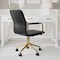 Martha Stewart Taytum Upholstered Office Chair in Black/Polished Brass CH-142370-BK-GLD-MS - alternate 7